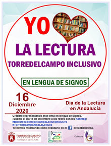 Cartel lectura en signos