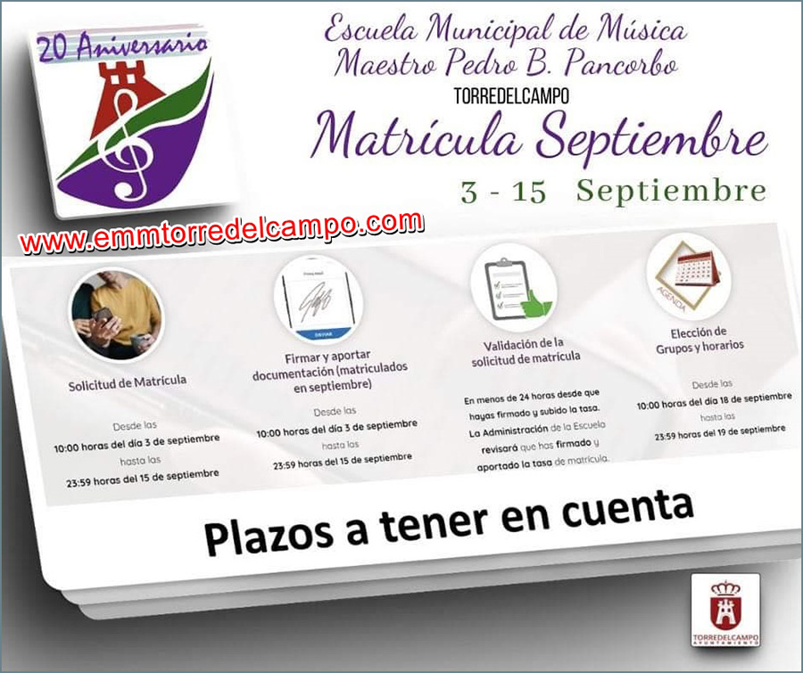Matrícula Escuela Municipal de Música