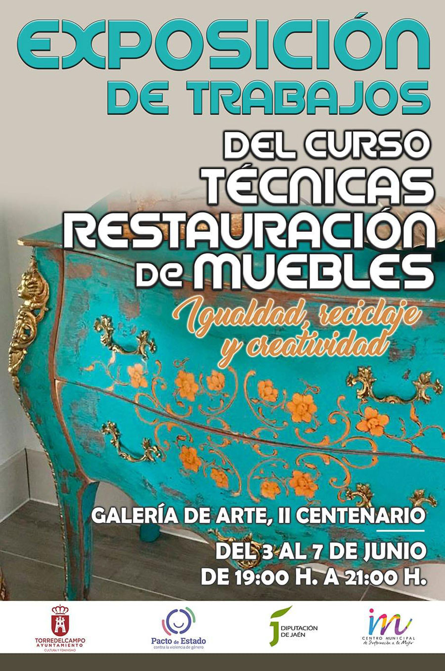 Exposición de trabajos del curso Técnicas de Restauración de Muebles