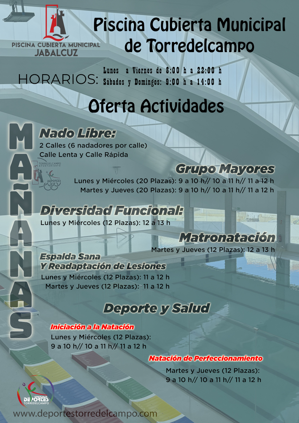 Actividades Mañanas Piscina Cubierta Municipal Jabalcuz