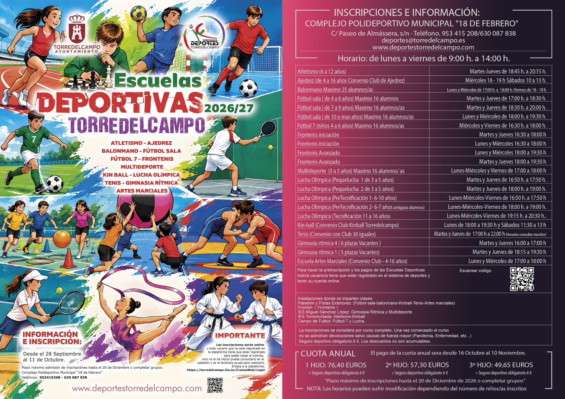 El deporte base vuelve a las pistas con una nueva edición de las Escuelas Deportivas Municipales