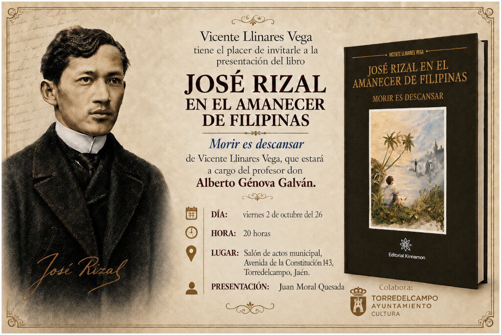 Vicente Llinares Vega - Presentación de libro "José Rizal en el amanecer de filipinas - Morir es descansar"