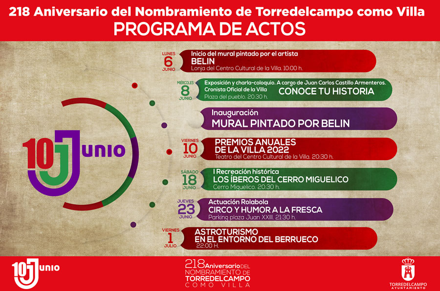 Intensa programación para conmemorar el Día del Pueblo 2.022