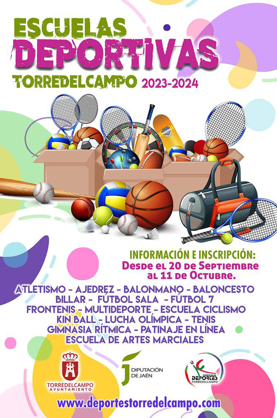 Amplia oferta para el curso 2023-24 en las Escuelas Deportivas