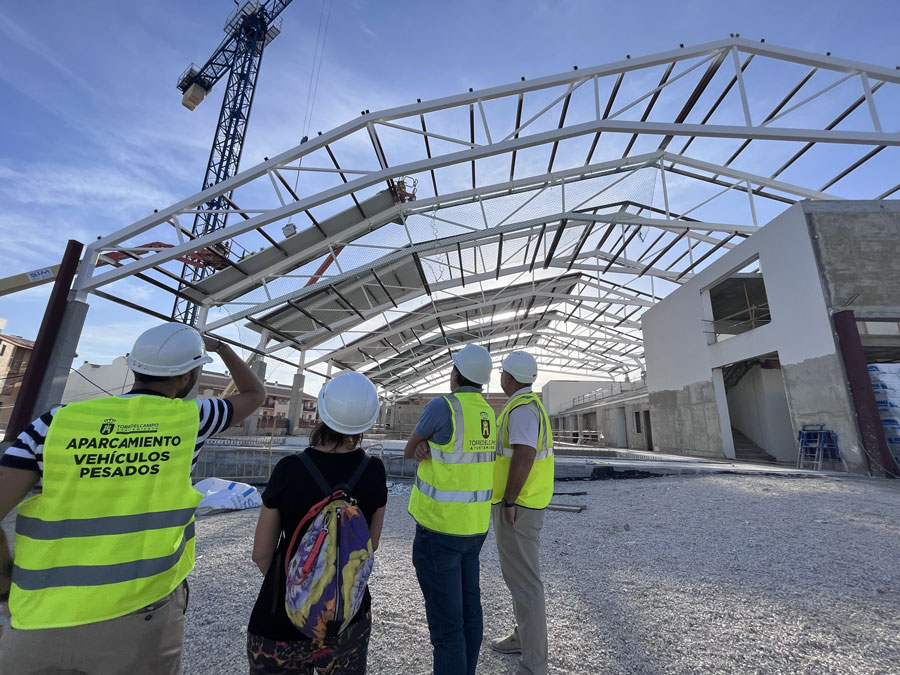 Continúa el buen ritmo en las obras de la Piscina Cubierta