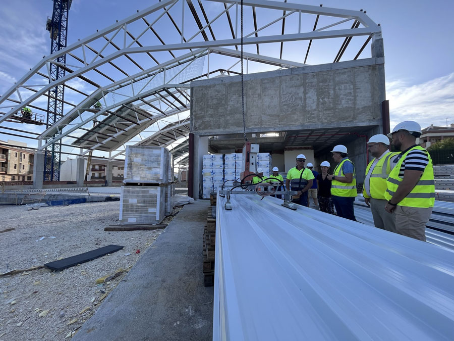 Continúa el buen ritmo en las obras de la Piscina Cubierta
