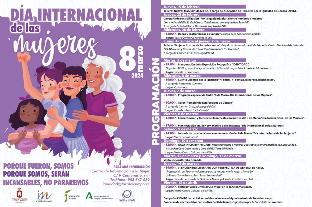 Amplia programación para conmemorar el Día Internacional de las Mujeres