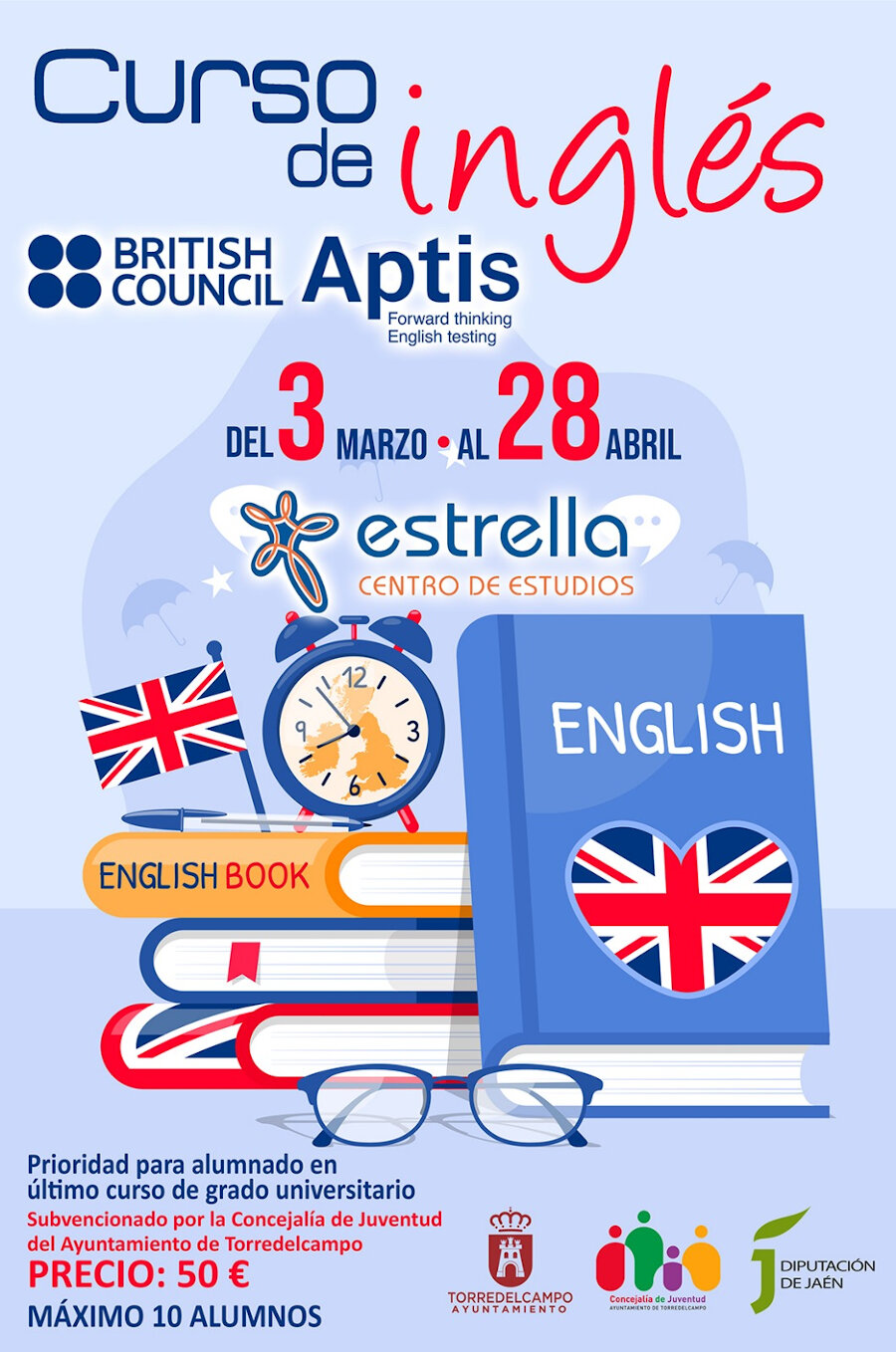 El Ayuntamiento de Torredelcampo impulsa la formación en idiomas con un curso de inglés subvencionado