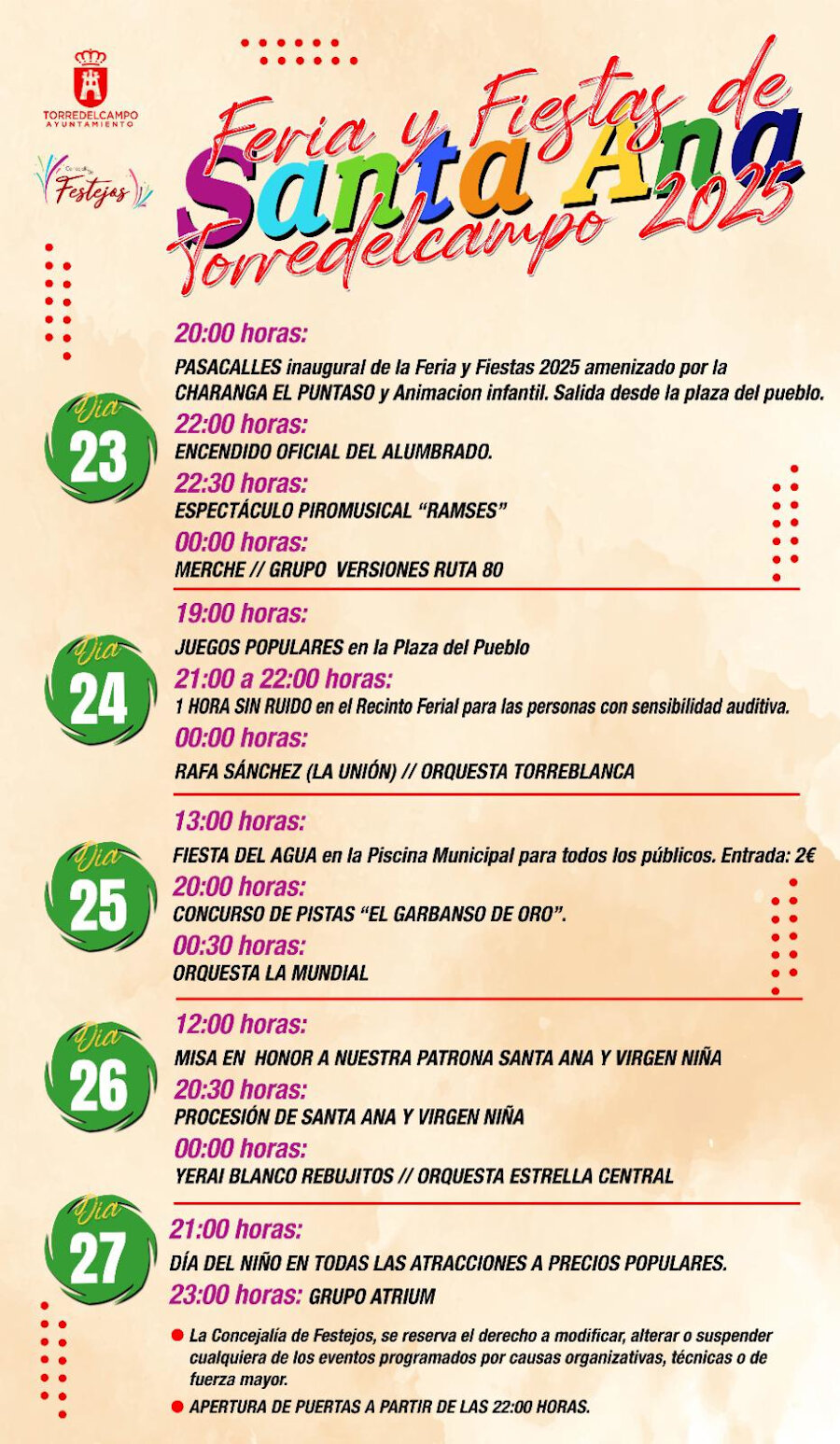 Programación de Feria 2025: para todos los públicos con conciertos, tradición, inclusión y mucho ambiente