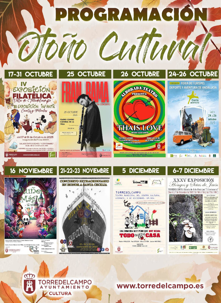 Torredelcampo presenta una intensa programación para su Otoño Cultural