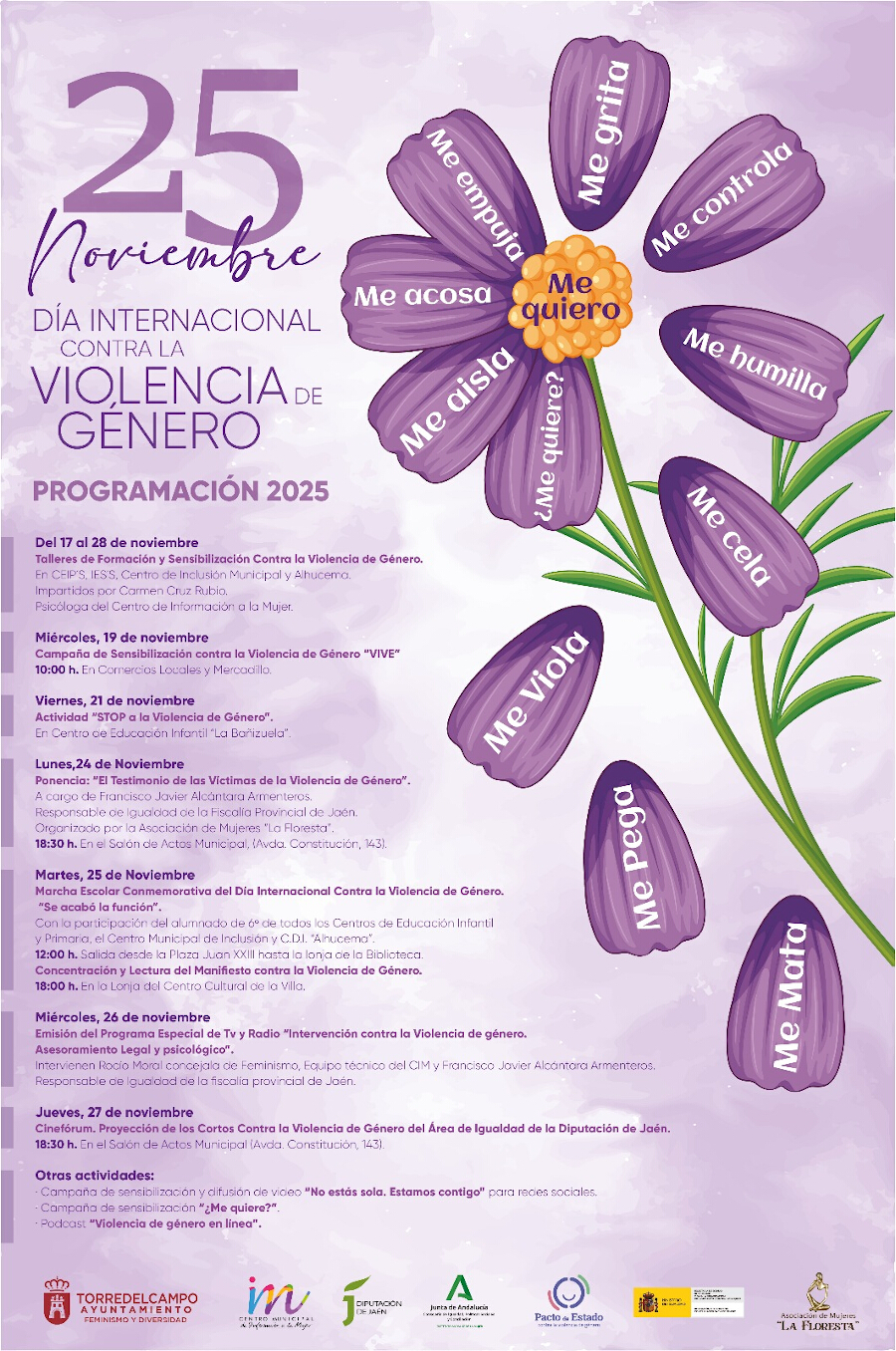 Torredelcampo se moviliza un año más contra la violencia machista con una intensa programación de actividades