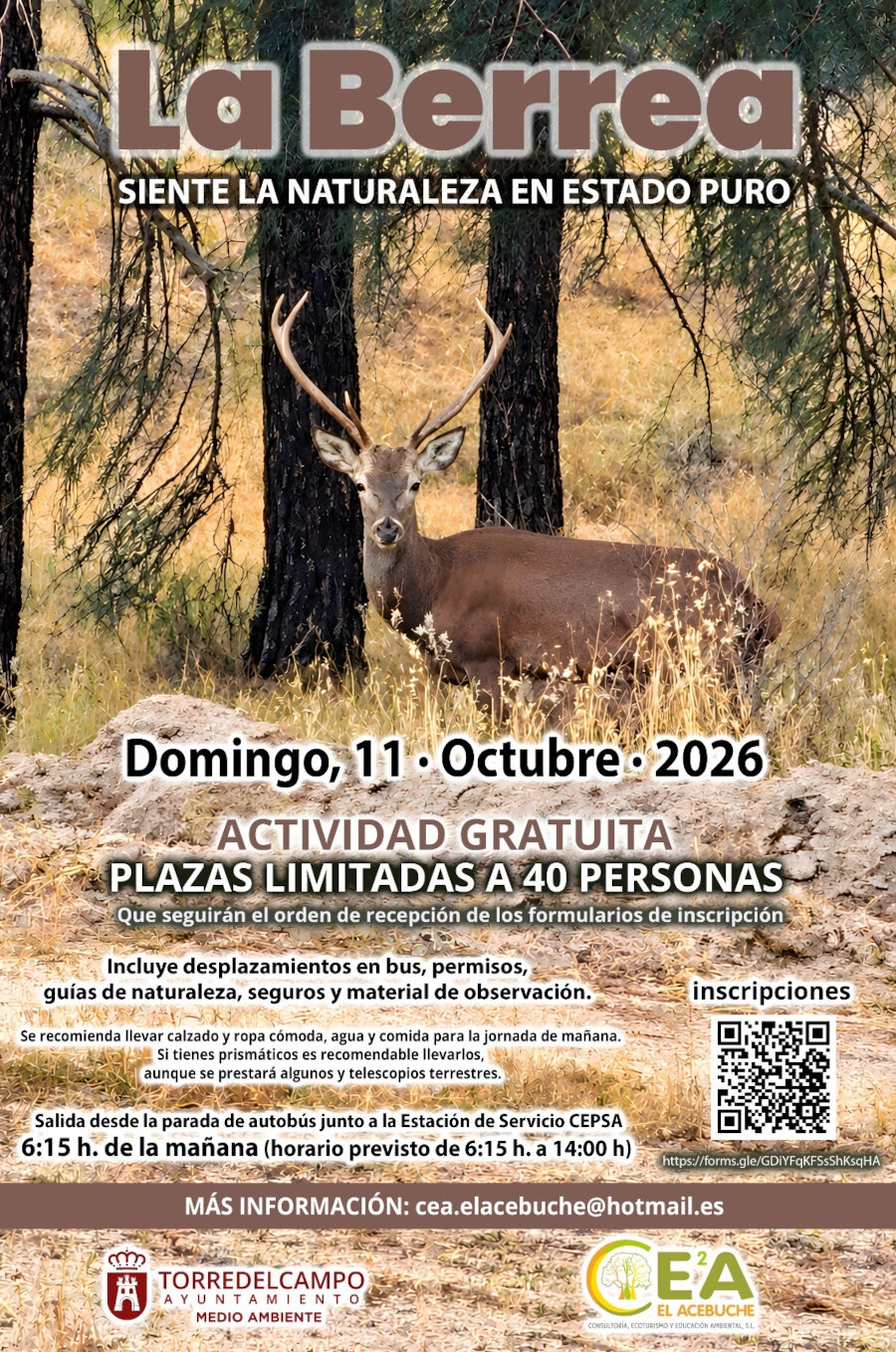 Visita gratuita para descubrir la berrea en la Sierra de Andújar