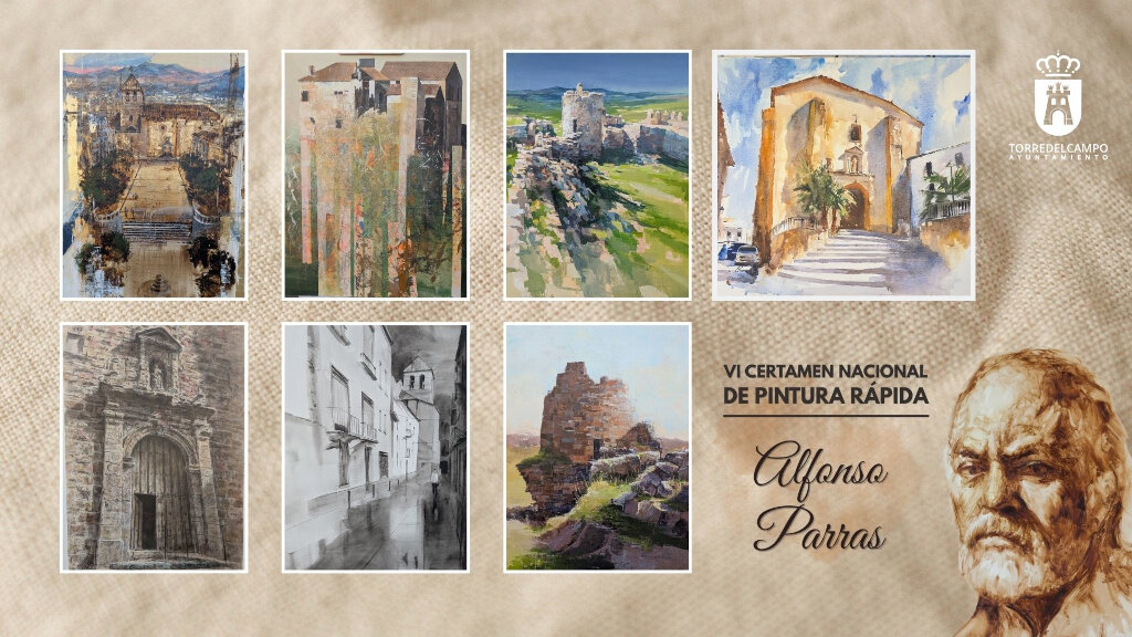 Torredelcampo vuelve a convertirse en un gran lienzo con la celebración del VI Certamen Nacional de Pintura Rápida ‘Alfonso Parras’