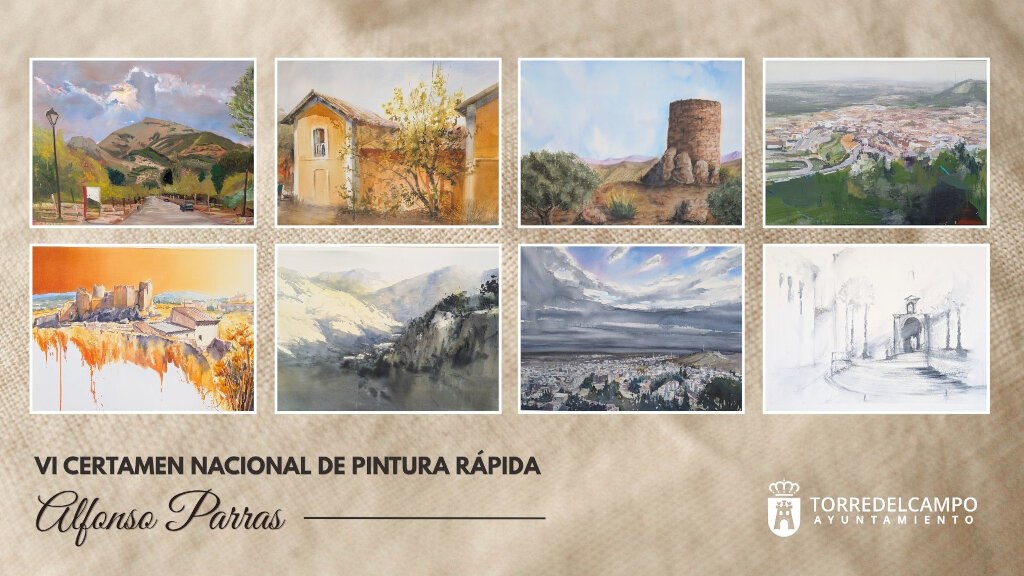 Torredelcampo vuelve a convertirse en un gran lienzo con la celebración del VI Certamen Nacional de Pintura Rápida ‘Alfonso Parras’